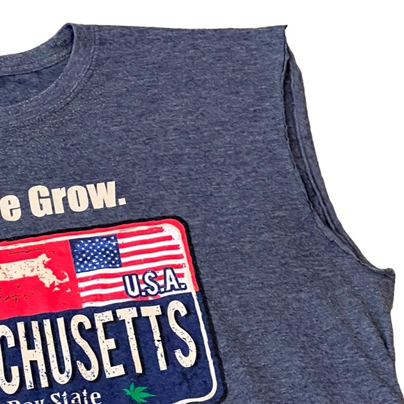MASSACHUSETTS dispensary t-shirt Here We Grow Again. XL sleeveless. - Picture 2 of 5